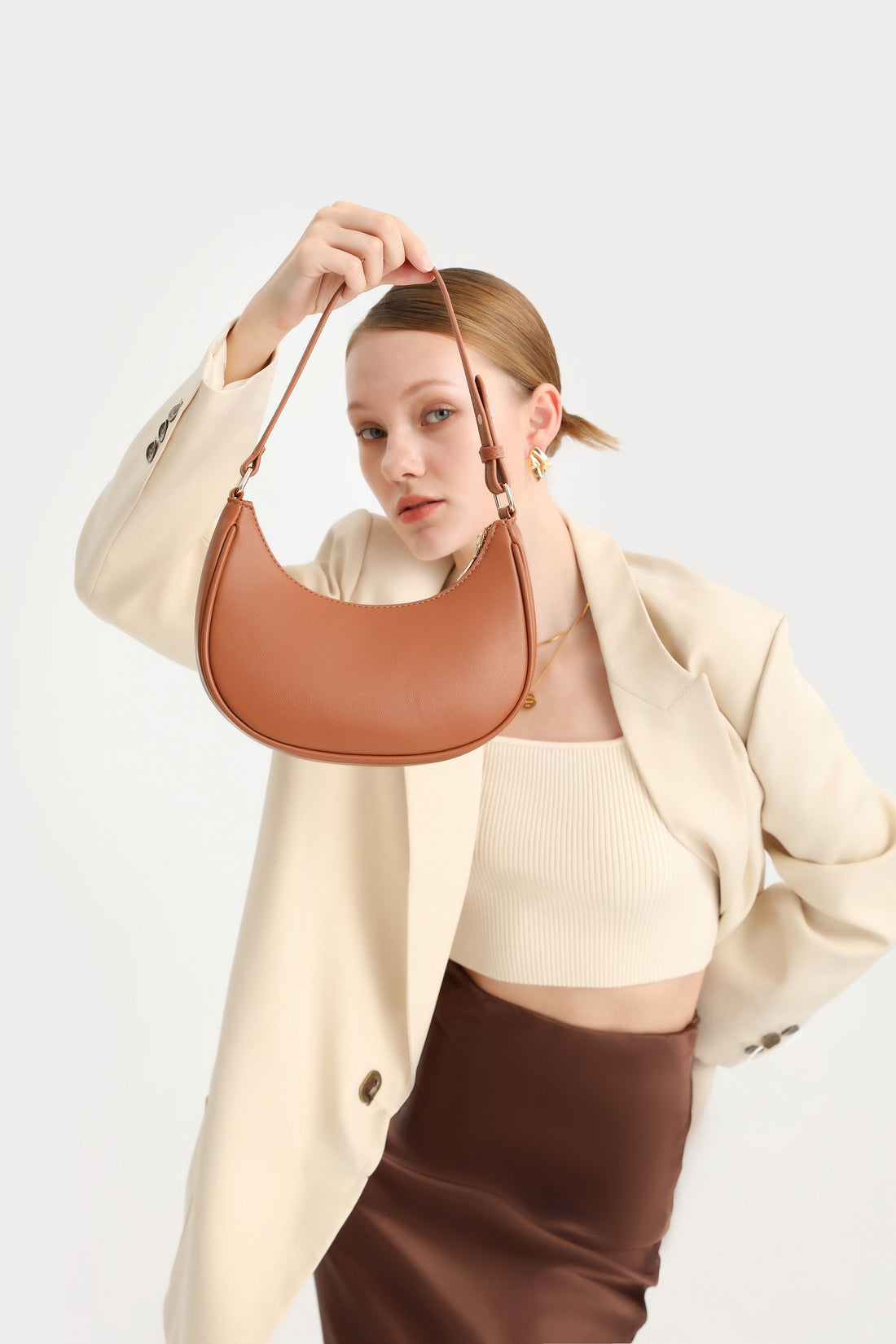 Barabum Retro Crescent Shoulder Bag
