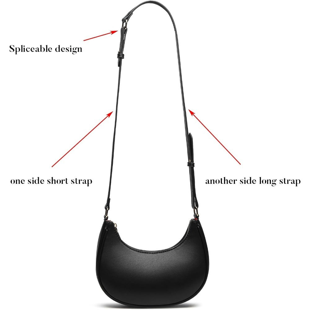 Barabum Shoulder Bag with Detachable Long Strap,Hobo Handbags Top Handle Vegan Leather Going Out Underarm Bag
