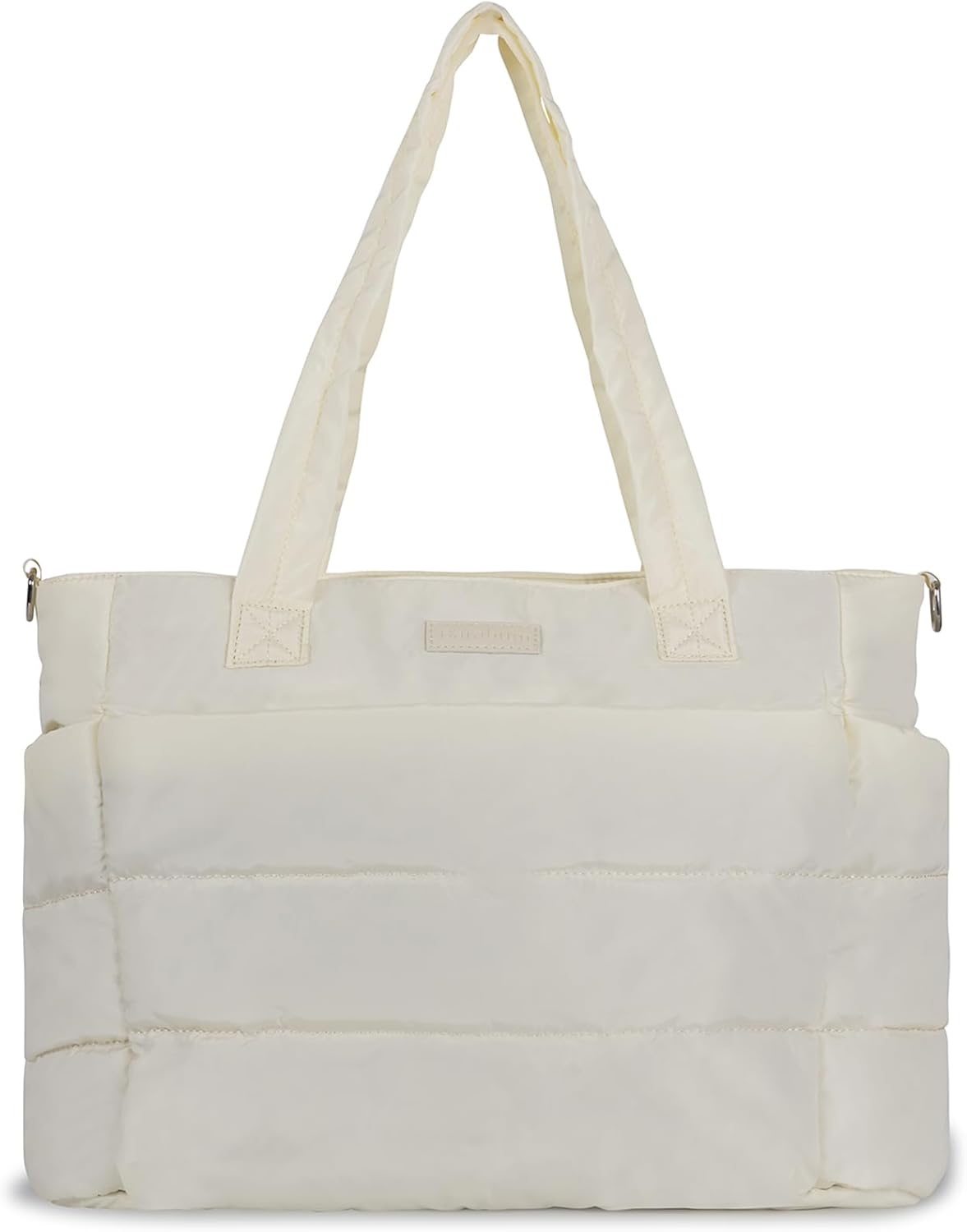 Barabum Tote Bag for Women with Long Strap, Lightweight Puffy Tote Bag with Compartments Quilted Shoulder Bag Handbag