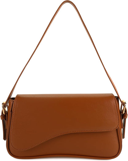 Barabum Shoulder Bag for Women,Y2K Trendy Purse Vegan Leather Hobo Handbags,Clutch Saddle Bag with 2 Removable Straps