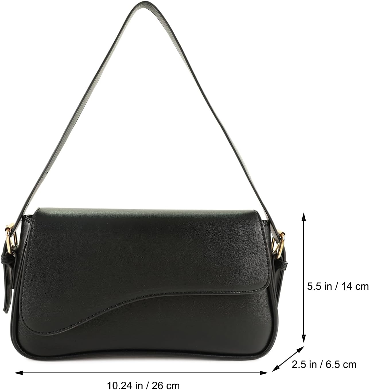 Barabum Shoulder Bag for Women,Y2K Trendy Purse Vegan Leather Hobo Handbags,Clutch Saddle Bag with 2 Removable Straps
