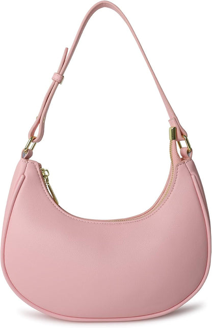Barabum Shoulder Bag with Detachable Long Strap,Hobo Handbags Top Handle Vegan Leather Going Out Underarm Bag