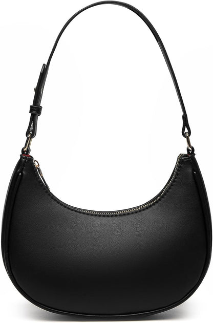 Barabum Shoulder Bag with Detachable Long Strap,Hobo Handbags Top Handle Vegan Leather Going Out Underarm Bag