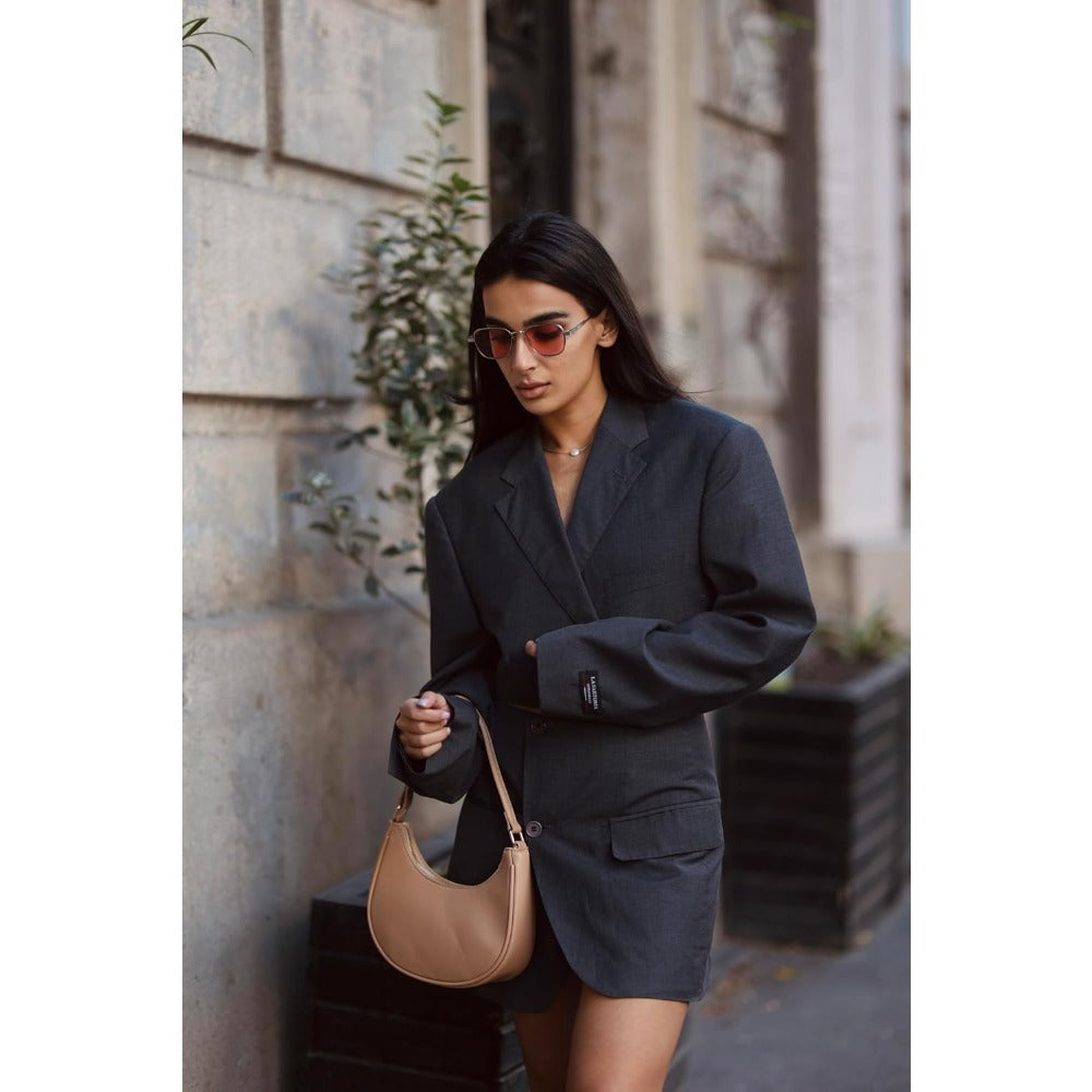 Barabum Shoulder Bag with Detachable Long Strap,Hobo Handbags Top Handle Vegan Leather Going Out Underarm Bag