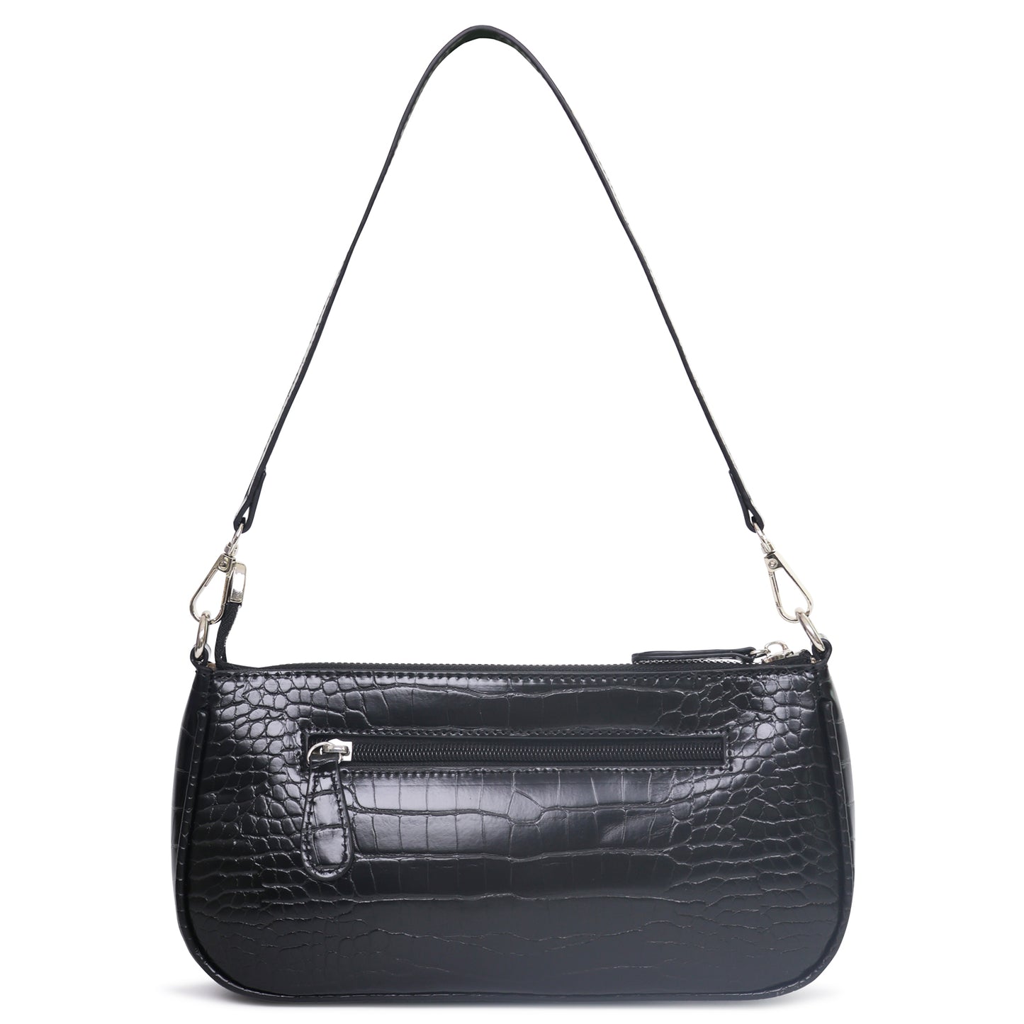Barabum Retro Classic Crocodile Pattern Shoulder Bag with Zipper Closure