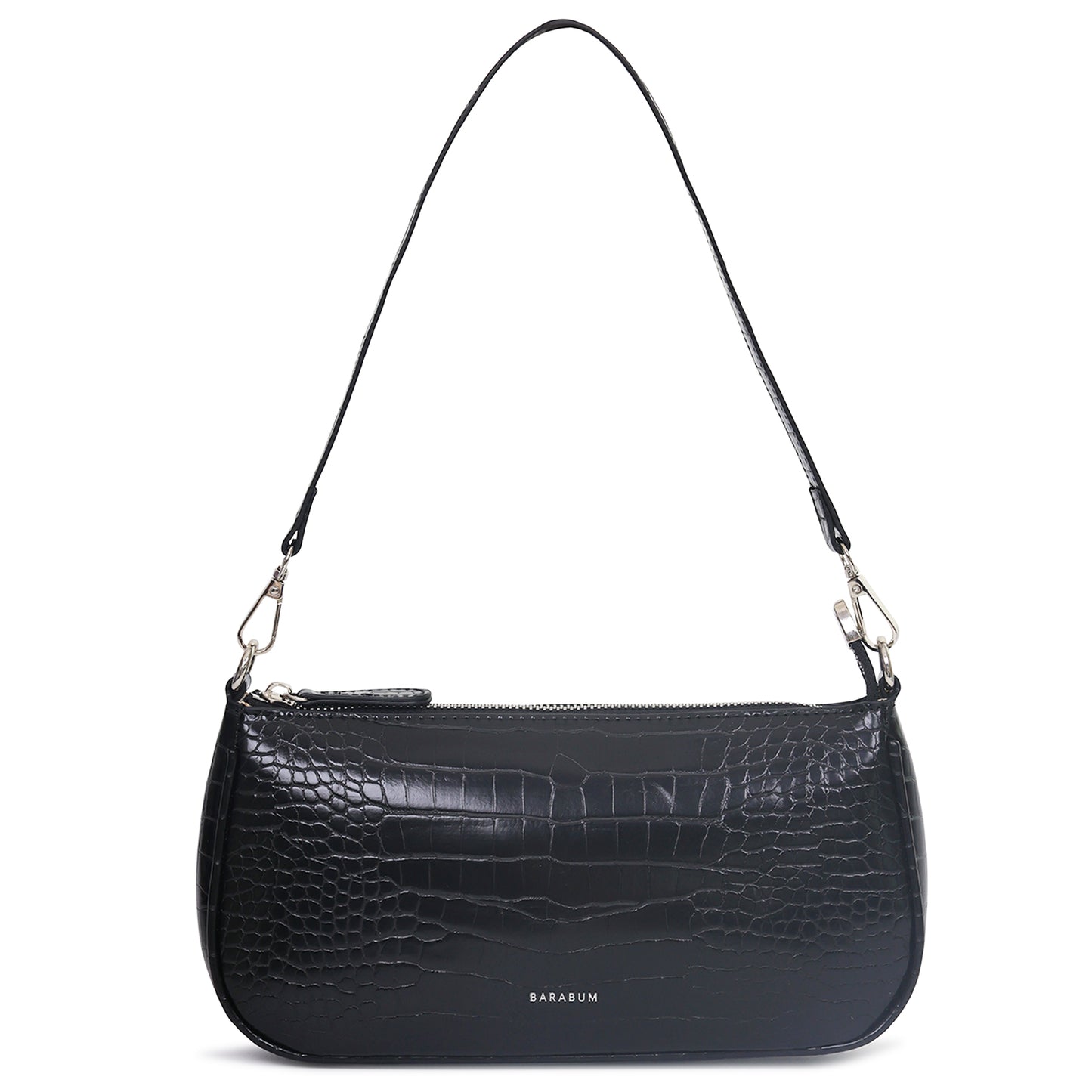 Barabum Retro Classic Crocodile Pattern Shoulder Bag with Zipper Closure