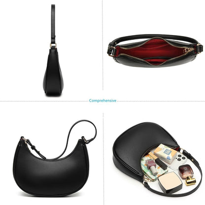 Barabum Shoulder Bag with Detachable Long Strap,Hobo Handbags Top Handle Vegan Leather Going Out Underarm Bag