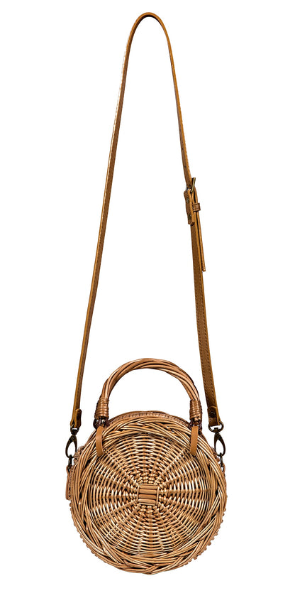 Barabum Rattan Straw Crossbody Bag for Summer Holiday Beach